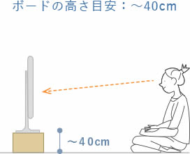 ボードの高さ目安:~40cm
